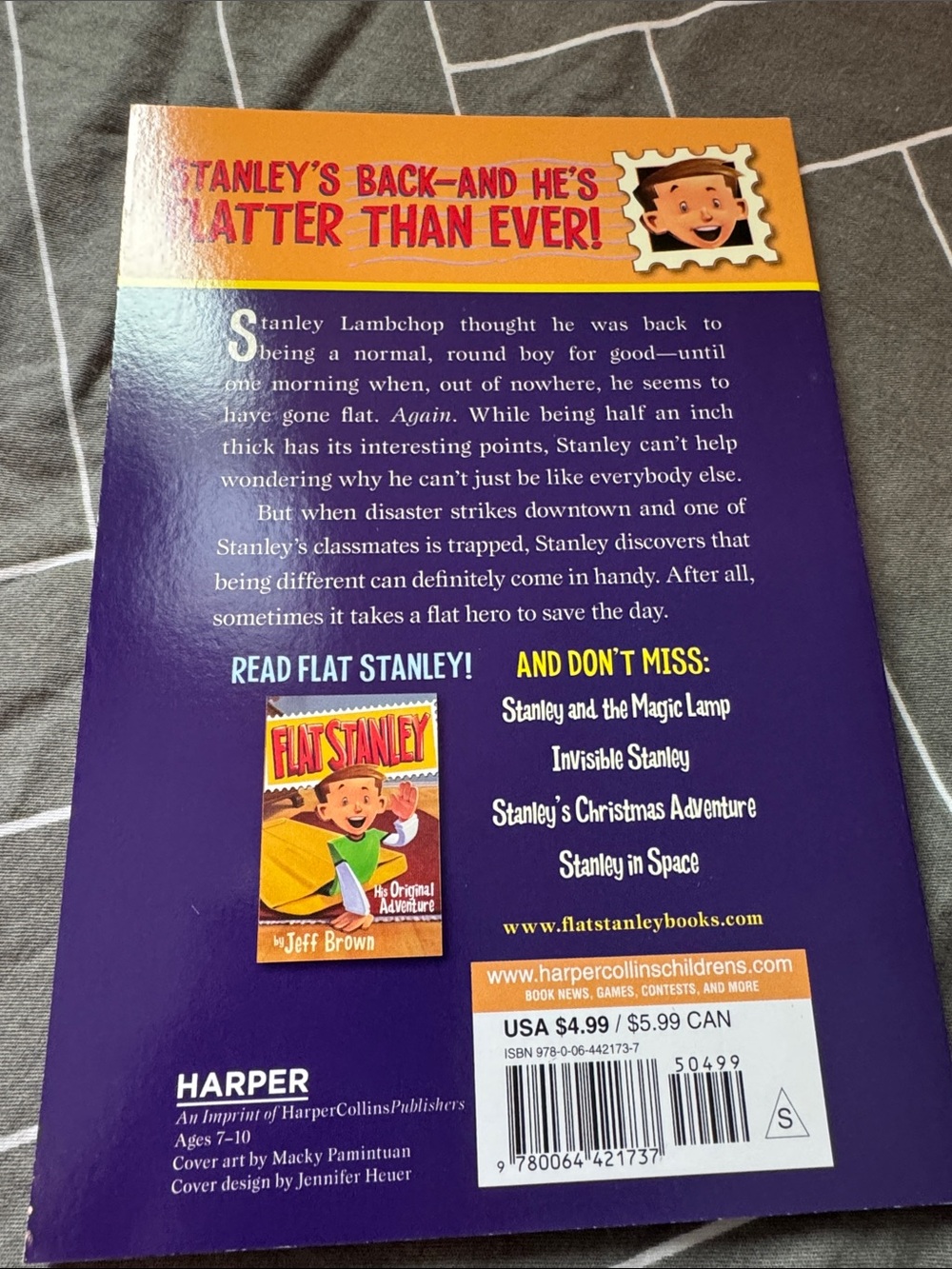The Flat Stanley Collection by Jeff Brown - Yellow & Green Book - Picture 7 of 12
